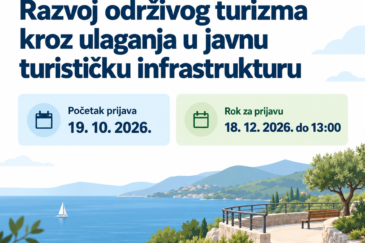 Objavljen Poziv “Razvoj održivog turizma kroz ulaganja u javnu turističku infrastrukturu”