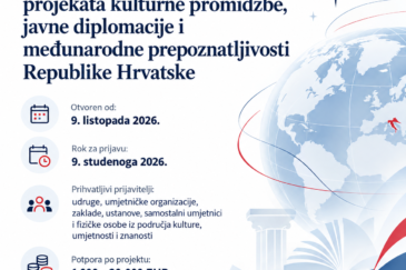 Otvoren poziv za projekte kulturne promidžbe i javne diplomacije