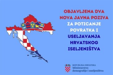 Objavljena dva poziva za dodjelu bespovratnih sredstava za poticanje povratka i useljavanje hrvatskog iseljeništva
