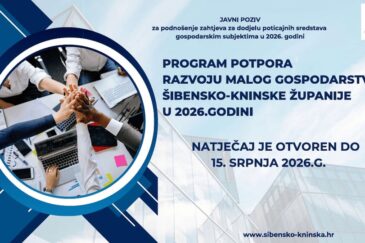 Objavljen Javni poziv za podnošenje zahtjeva za dodjelu poticajnih sredstava gospodarskim subjektima u 2026. godini